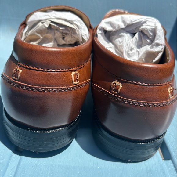 MENS DOCKERS COLLEAGUE CLASSIC TAN LOAFER BUSINESS CASUAL DRESS SHOES SZ 12W - Picture 5 of 12